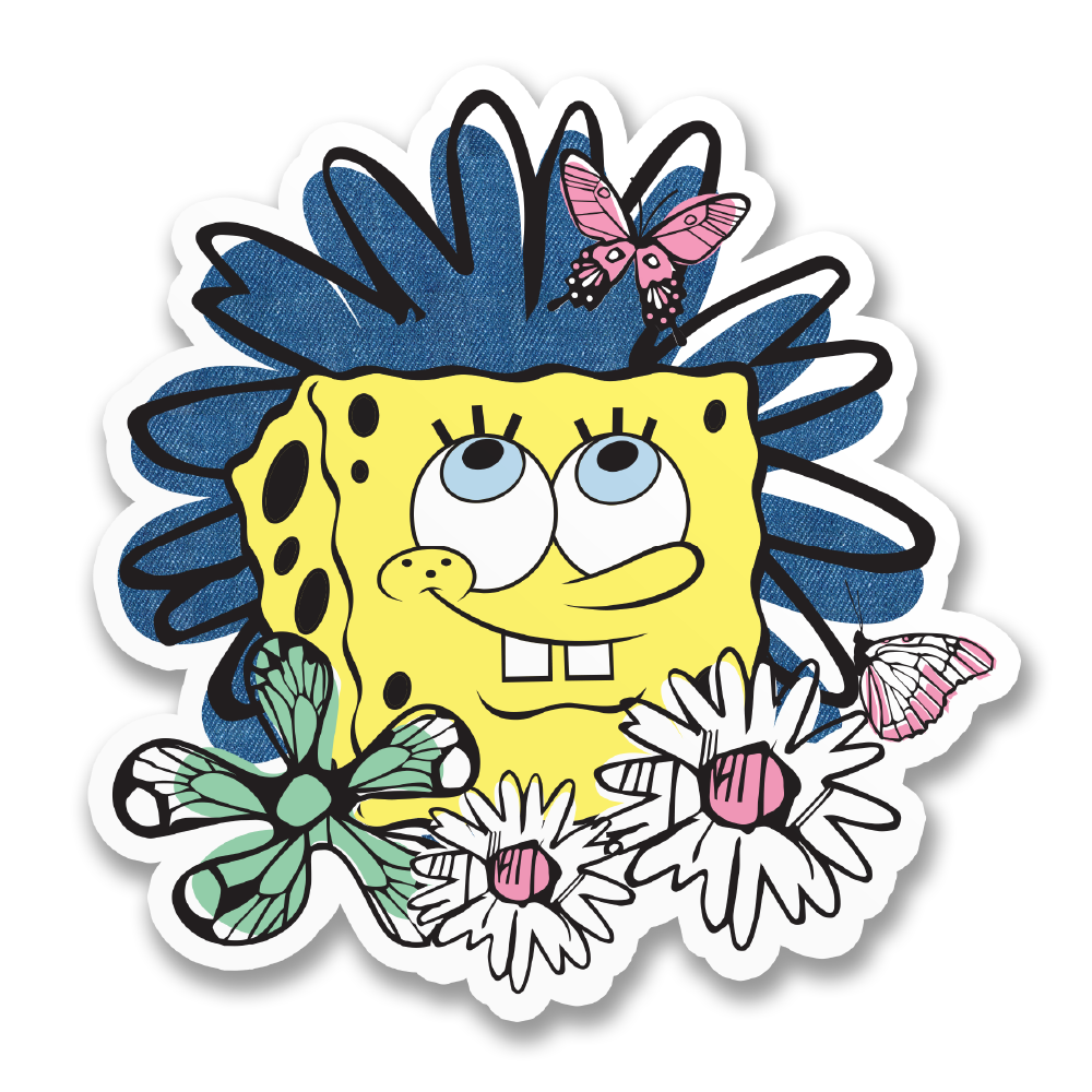 SpongeBob Squarepants Flower Sticker