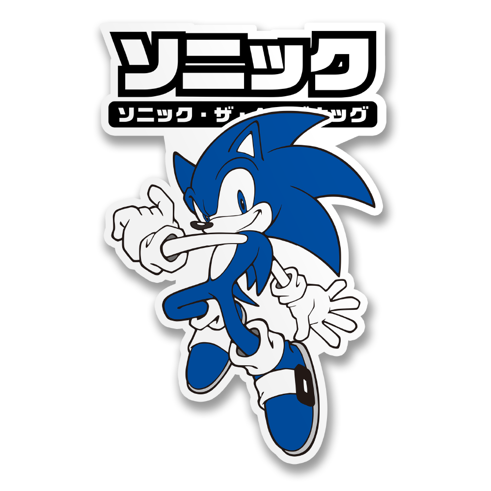 Sonic The Hedgehog Japanese Logo Sticker