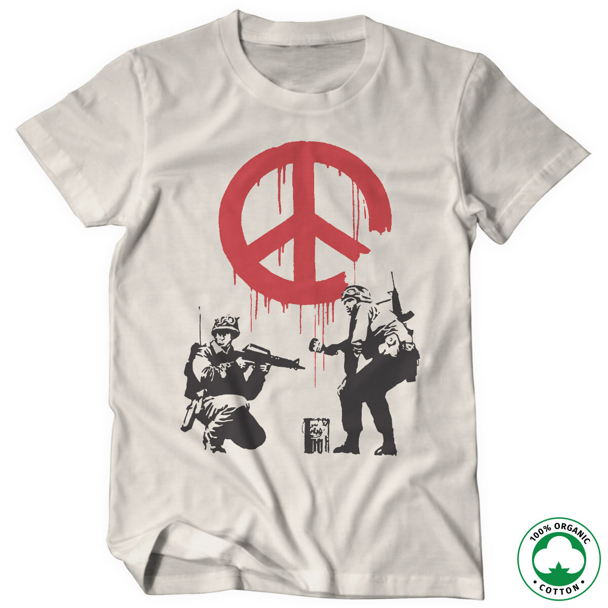 Soldiers Painting CND Sign Organic T-Shirt