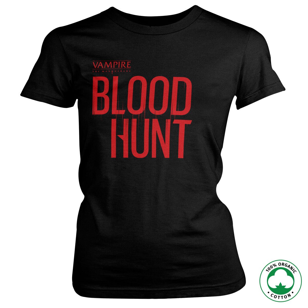 Bloodhunt Logo Red on Black Organic Girly Tee