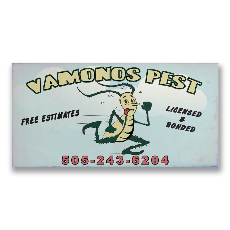 Vamonos Pest Road Sign Sticker