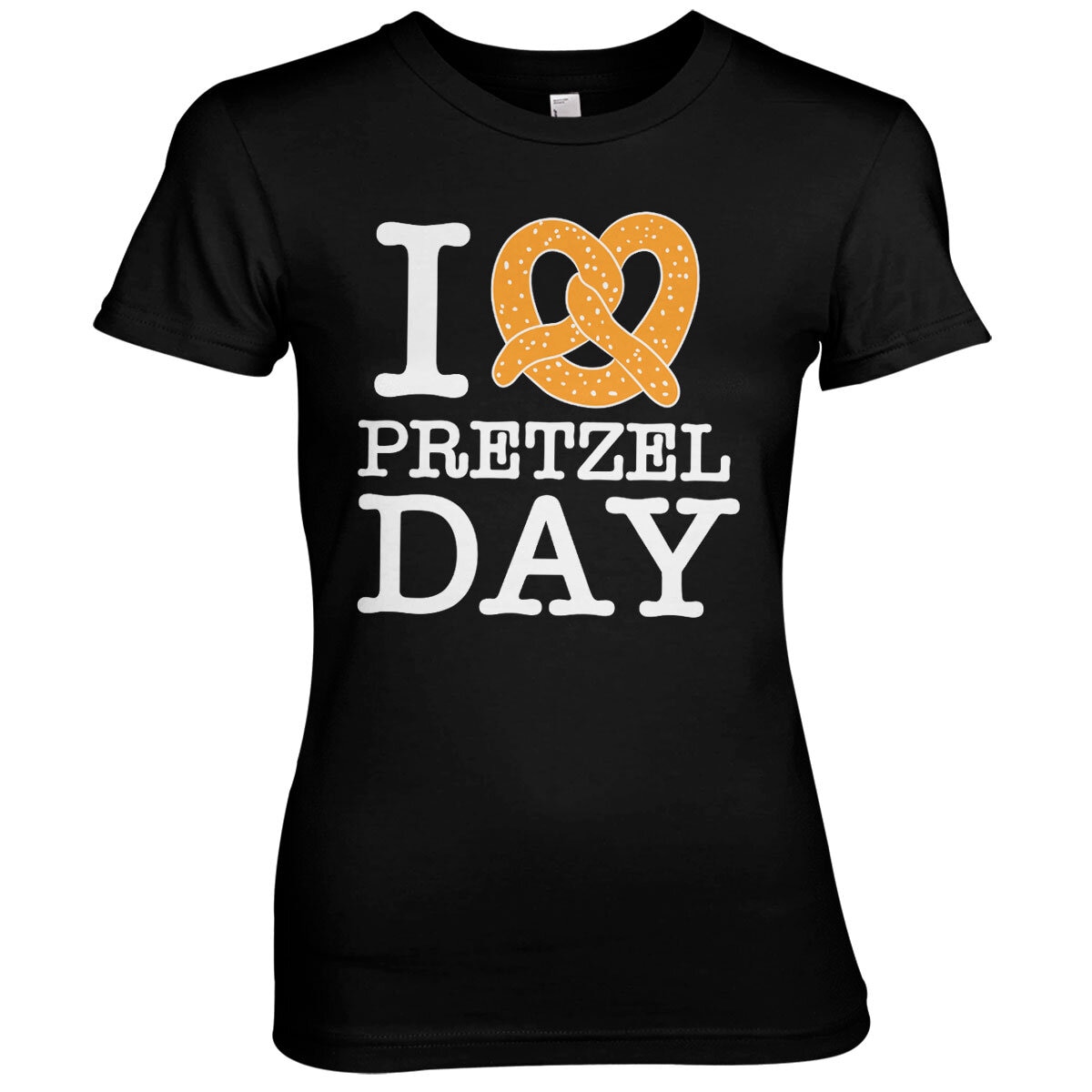 I Love Pretzel Day Girly Tee