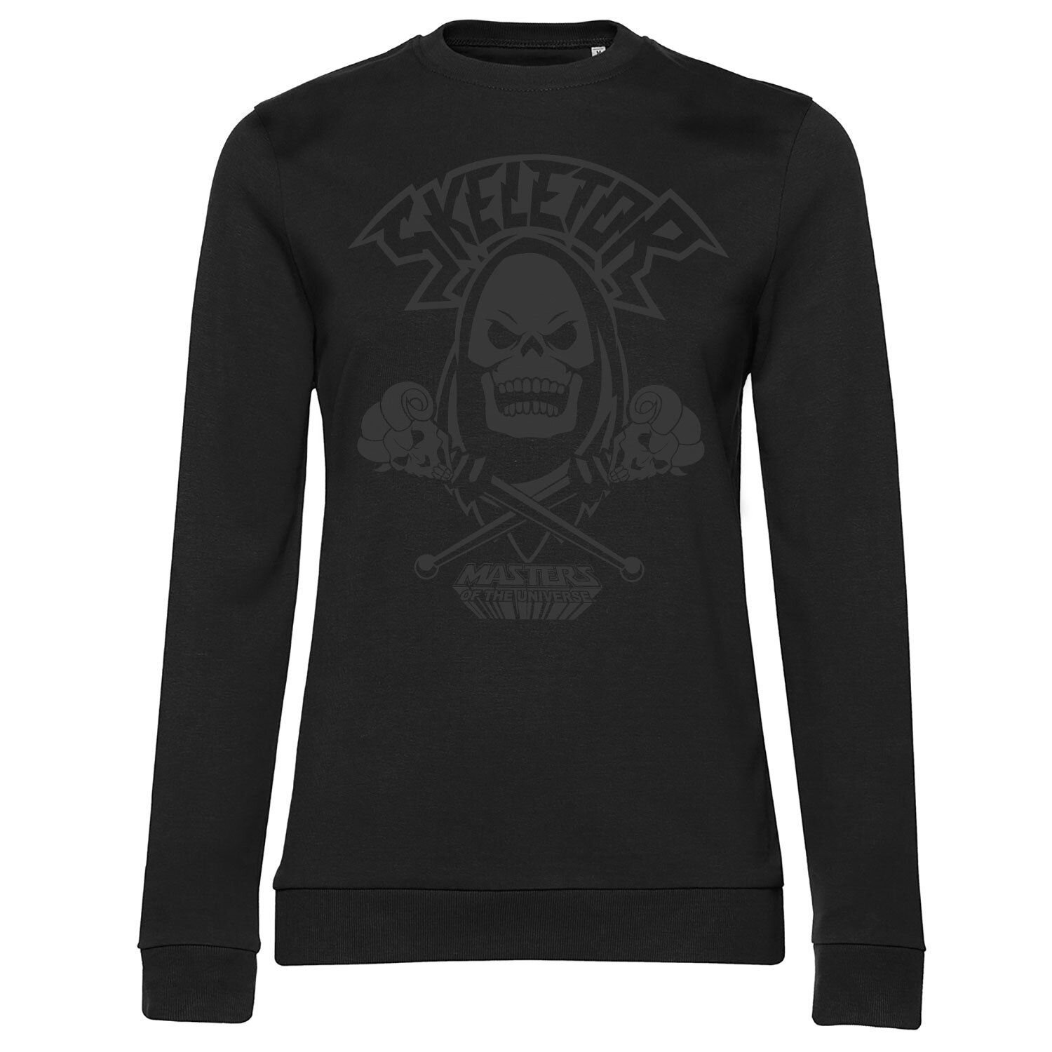 Skeletor Black On Black Girly Sweatshirt