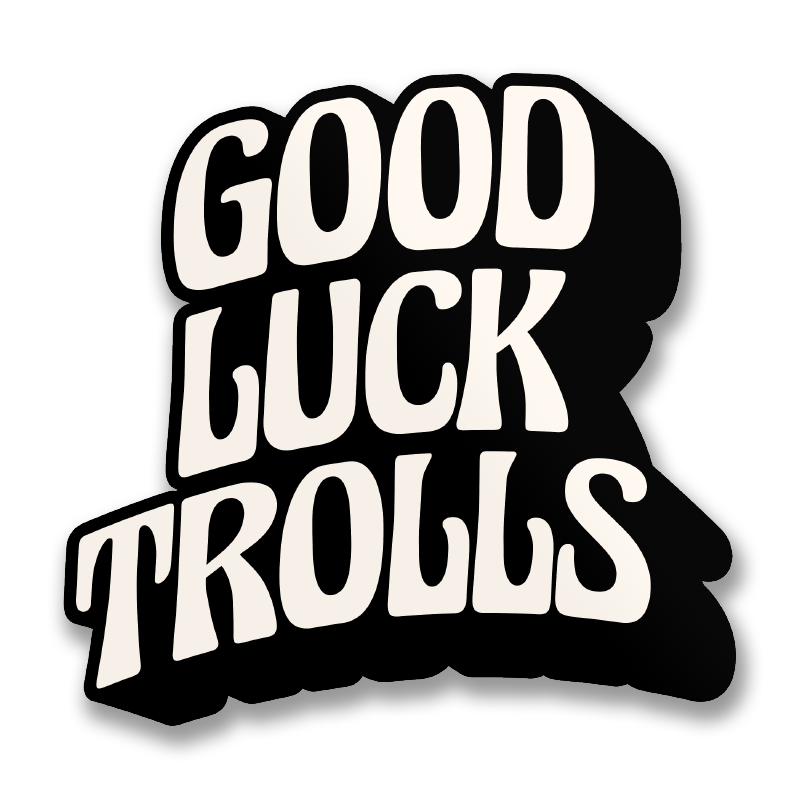 Good Luck Trolls Logotype Sticker