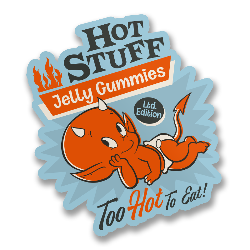 Hot Stuff Jelly Gummies Sticker