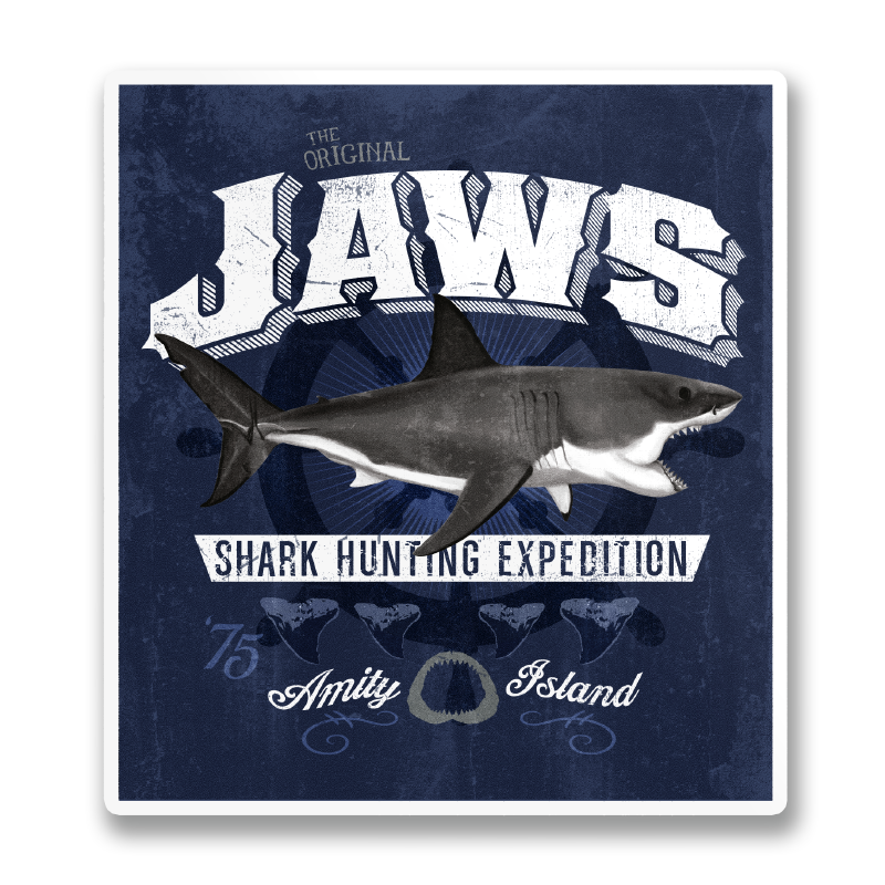 JAWS - Shark Hunting Expedition Sticker