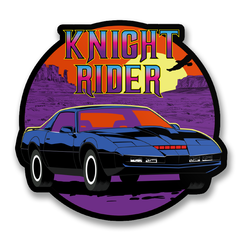 Knight Rider Sunset Sticker