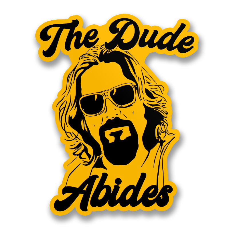 The Dude Abides Sticker