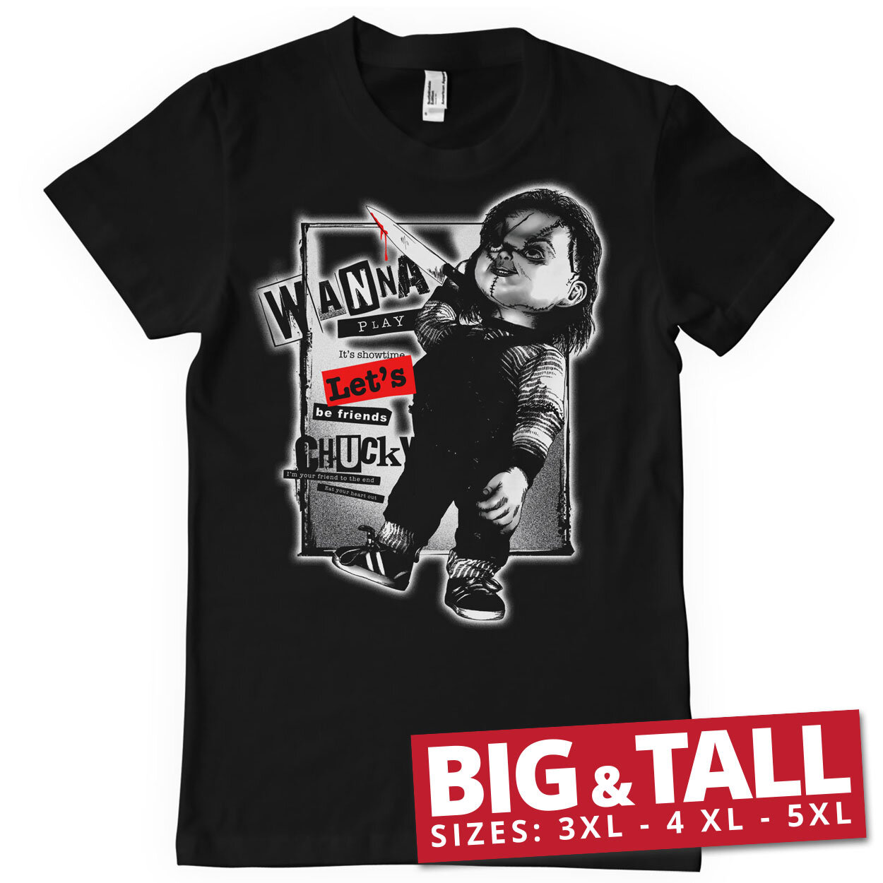 Chucky - Let's Be Friends Big & Tall T-Shirt