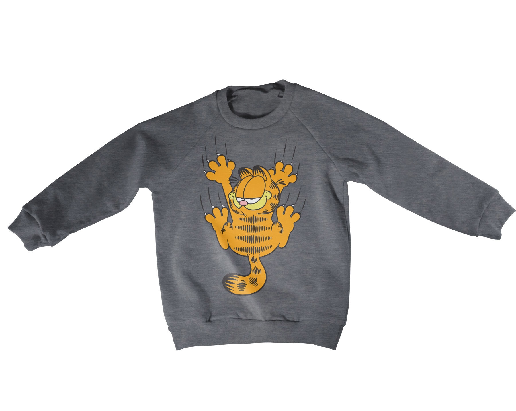 Garfield Hanging On Kids Sweatshirt