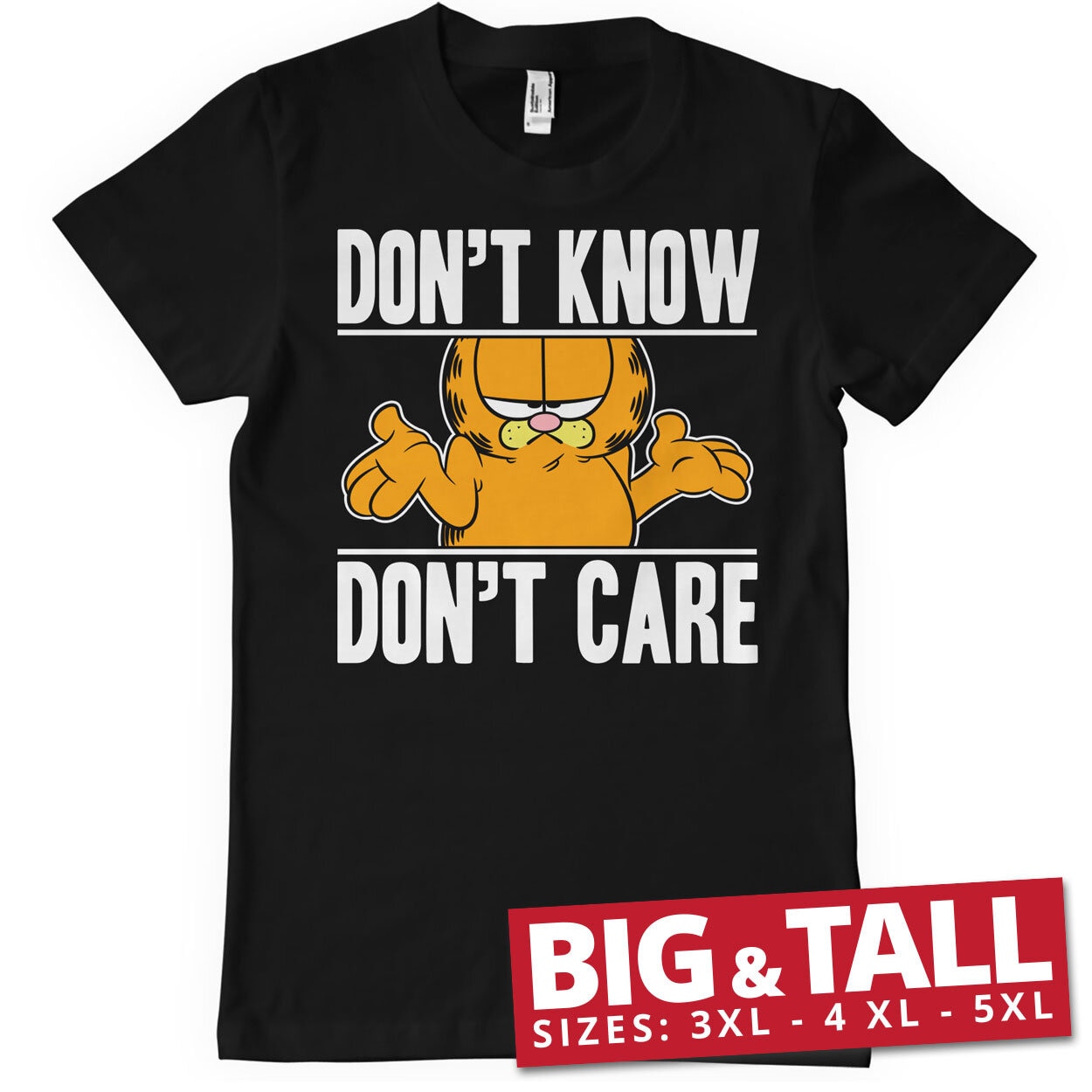 Garfield Don't Know - Don't Care Big & Tall T-Shirt