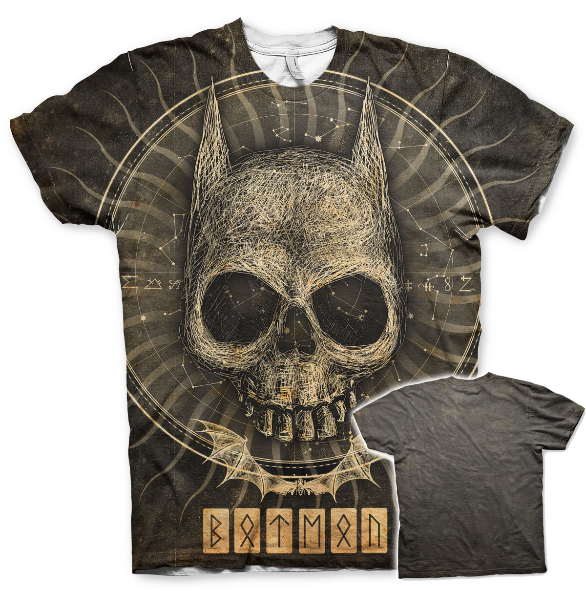 Batman Gothic Skull Allover T-Shirt