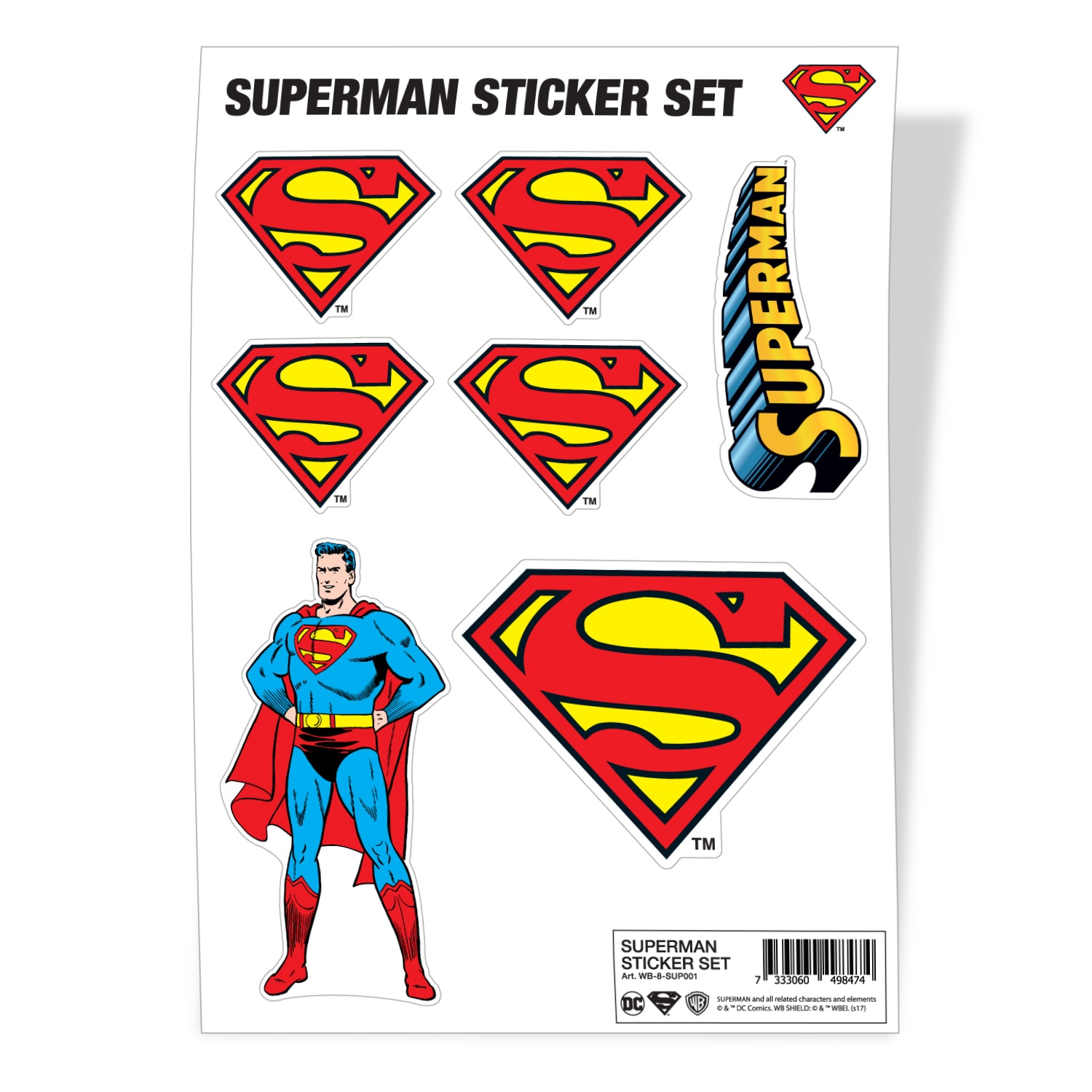Superman Sticker Set