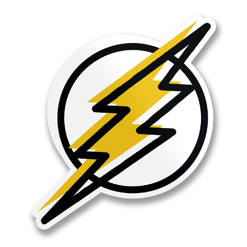 The Flash Doodle Logo Sticker
