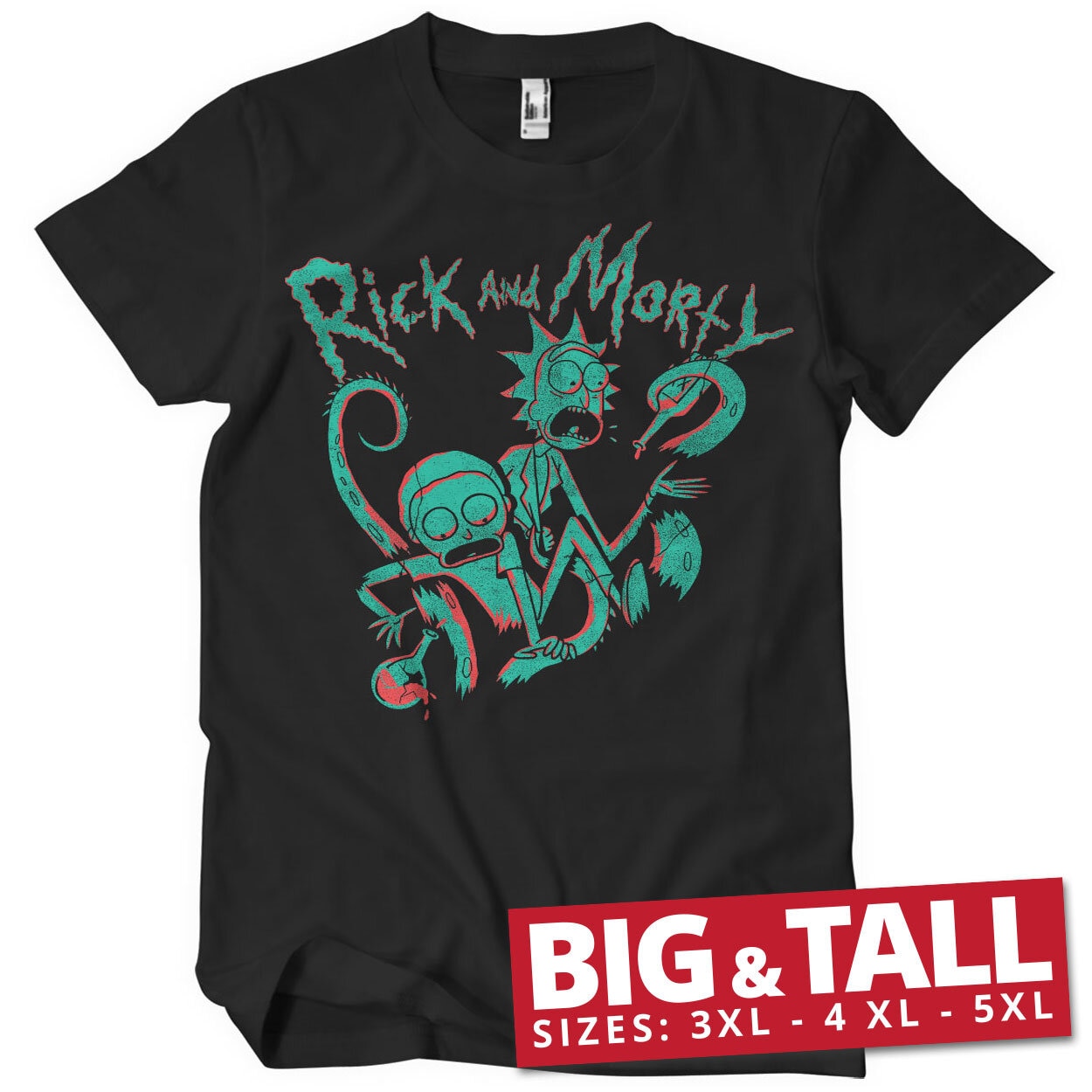 Rick And Morty Duotone Big & Tall T-Shirt