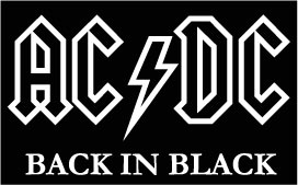 AC/DC Back In Black dekal.