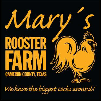 Marys Rooster Farm sticker.